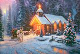 Thomas Kinkade Christmas Chapel I