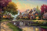 Thomas Kinkade Cobblestone Bridge