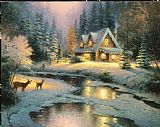 Thomas Kinkade Deer Creek Cottage
