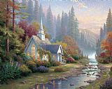 Thomas Kinkade Forest Chapel