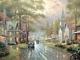 Thomas Kinkade Hometown Evening