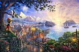 Thomas Kinkade Pinocchio Wishes Upon a Star