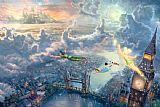 Thomas Kinkade Tinker Bell And Peter Pan Fly to Neverland