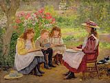 Ada Shirley Fox Lesson in the Garden