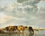 Aelbert Cuyp Cows in a River