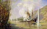 Aleksei Petrovich Bogolyubov The Russian Destroyer Shutka attacking a Turkish ship on the 16th June 1877