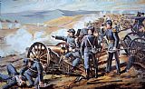 American School Federal field artillery in action during the American Civil War