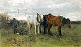 Anton Mauve A Ploughing Farmer