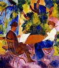 August Macke At The Garden Table