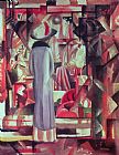 August Macke Woman in front of a large illuminated window
