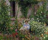 Camille Pissarro Mother and Child in the Flowers