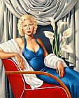 Catherine Abel Woman in Sapphire Blue Dress