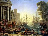 Claude Lorrain Seaport with the Embarkation of Saint Ursula