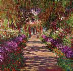 Claude Monet A Pathway in Monets Garden Giverny