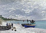 Claude Monet The Beach at Sainte Adresse