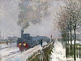 Claude Monet Train in the Snow or The Locomotive