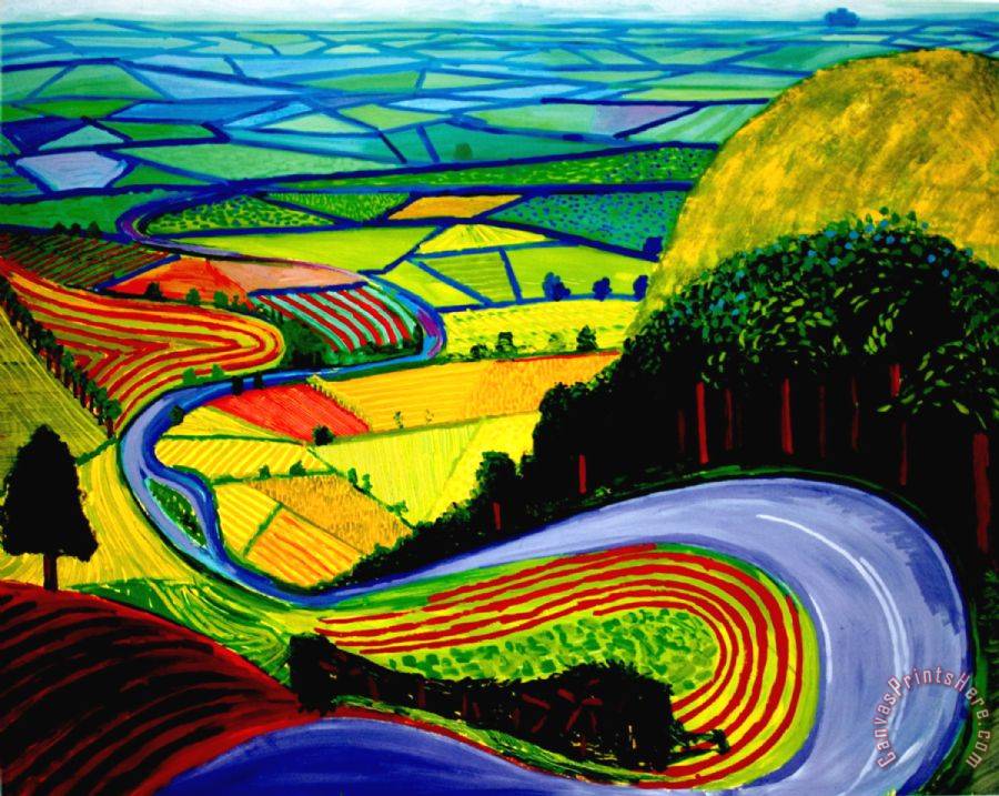 Collection David Hockney Garrowby Hill Art Print for sale