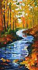 Leonid Afremov Autumn Stream