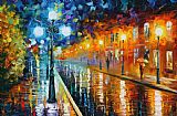 Leonid Afremov Blue Lights