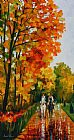 Leonid Afremov Horseback Stroll