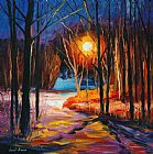 Leonid Afremov Pink Snow