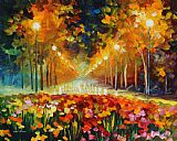 Leonid Afremov Alley Of Roses