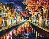 Leonid Afremov Amsterdam Night