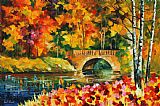 Leonid Afremov Fall Bridge