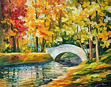 Leonid Afremov Forest Stream
