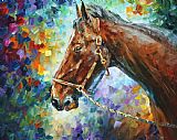 Leonid Afremov Horse - Commissioned Painting