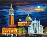 Leonid Afremov Moon Above Venice