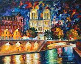 Leonid Afremov Paris Notredame