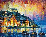 Leonid Afremov Pensive Harbor