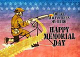 Collection 10 World War One American soldier firing machine gun