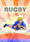 Collection 10 Rugby player diving to score a try