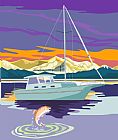 Collection 10 Trout jumping boat