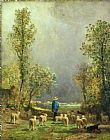 Constant-Emile Troyon Sheep watching a Storm