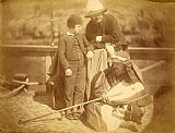 Despoineta (group Portrait of Two Occidental Men And a Boy on a Boat in The Nile River)