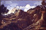 Dughet, Gaspard Mountainous Landscape with Approaching Storm