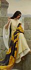 Edmund Blair Leighton Stitching the Standard