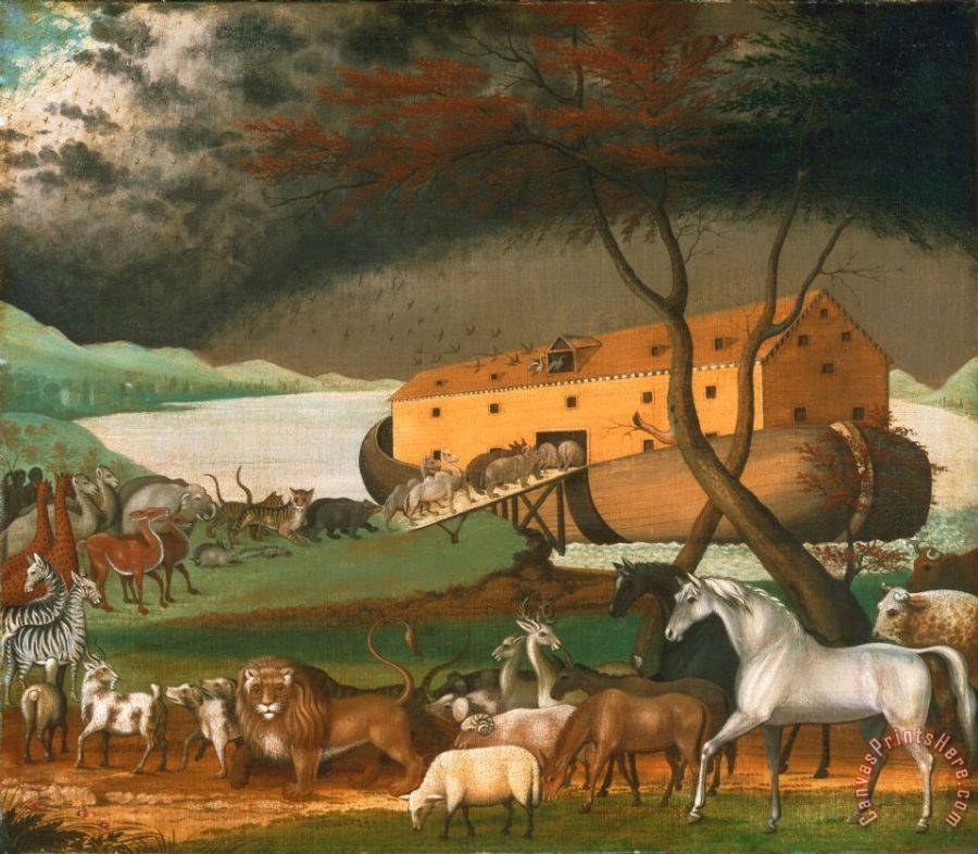 Edward Hicks Noah s Ark Framed Painting For Sale CanvasPrintsHere edward-hicks-noah-s-ark-framed-painting-for-sale-canvasprintshere