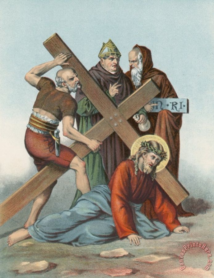 Station Ix English School Station IX Jesus Falls under the Cross the Third Time ...