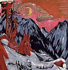 Ernst Ludwig Kirchner Mountains in Winter