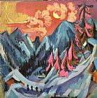 Ernst Ludwig Kirchner Winter Landscape in Moonlight