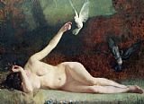 Ernst Philippe Zacharie Woman with Pigeons