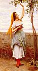 Eugene De Blaas The Grape Picker