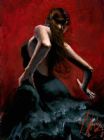 Fabian Perez Dancer in Black Dress