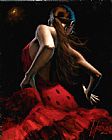 Fabian Perez Dancer in Red Lunares Negros