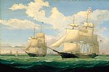 Fitz Henry Lane The Ships Winged Arrow And Southern Cross in Boston Harbor