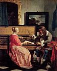 Gabriel Metsu A Man and a Woman Seated by a Virginal